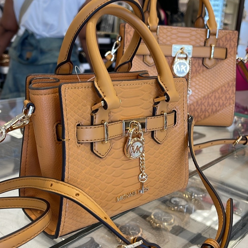 Michael Kors Hamilton XS Satchel Handbag Xbody Crossbody Leather Cider 
NWT - Picture 12 of 16